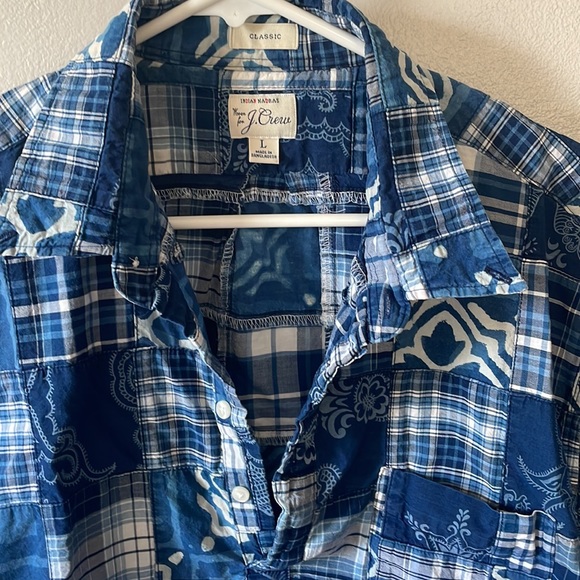 Mens JCrew patchwork polo - Picture 3 of 5